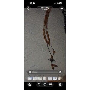 Vietnamese Sandalwood Agarwood Necklace prayer beads 35g 8mm Agarholz 沉香 香木 白檀
